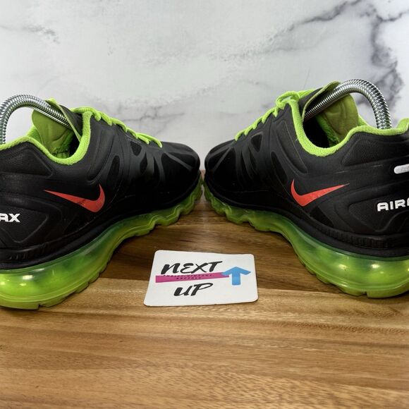 Women's Size 8.5-Nike Air Max+ 2012 Running Shoes Barely Volt Metallic Silver - Picture 5 of 9